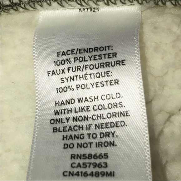 Caslon Reversible Faux Shearling & Vegan Suede Drape Lapel Pocket Patch Vest SzS - Picture 15 of 16